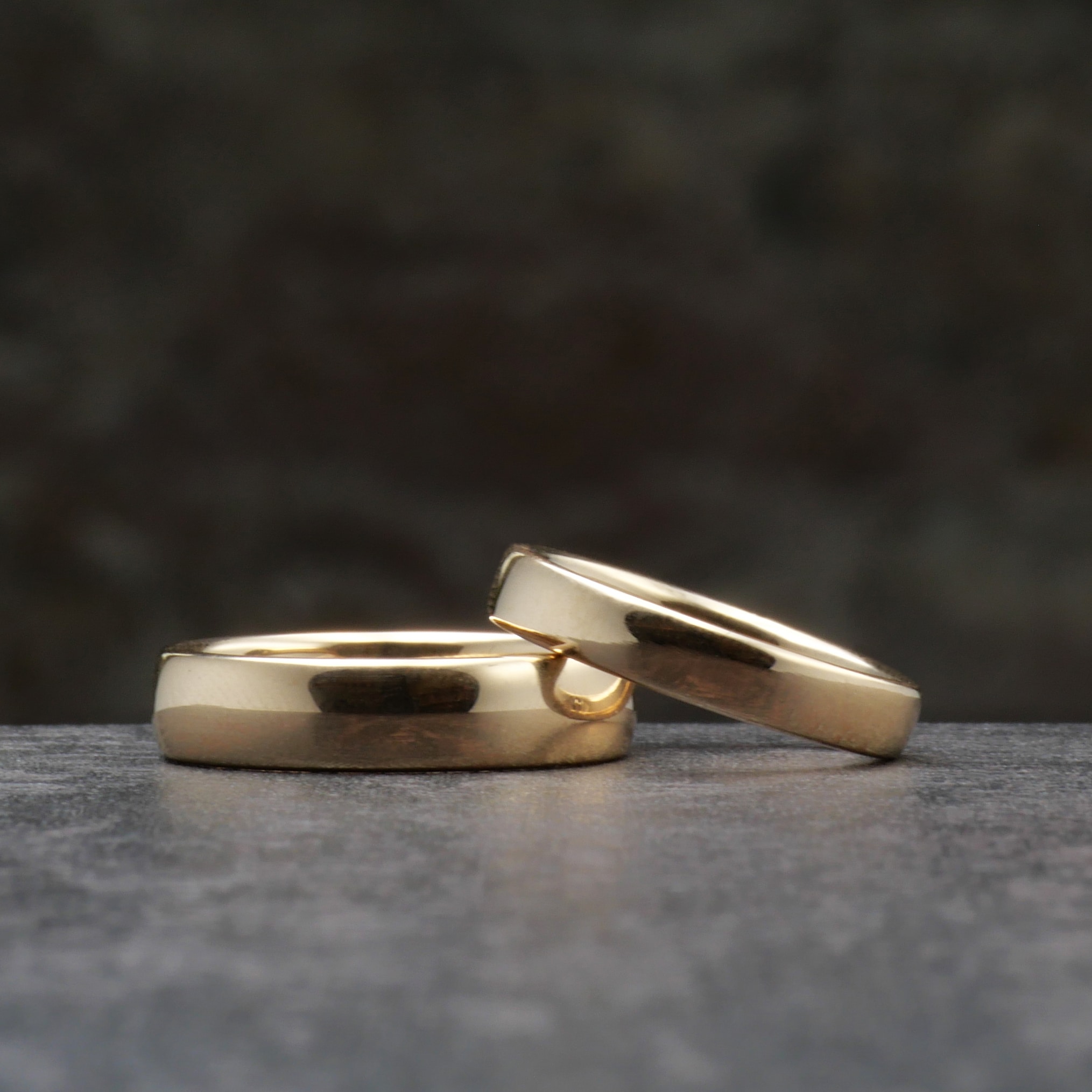 Trauringe aus 585 Rosegold – poliertes Finish - ID 69